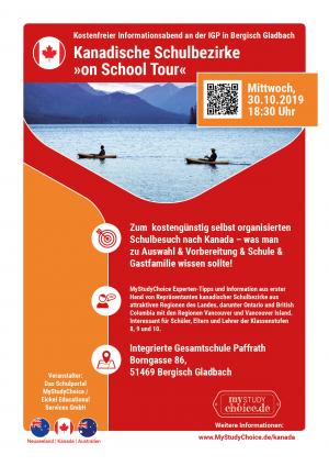 Informationsabend mit Schulen aus Kanada an der IGP in Bergisch Gladbach