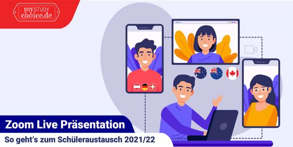 In Zeiten von Corona bietet MyStudyChoice Zoom-Meetings zum Auslandsjahr 2021 für Schüler und Eltern.